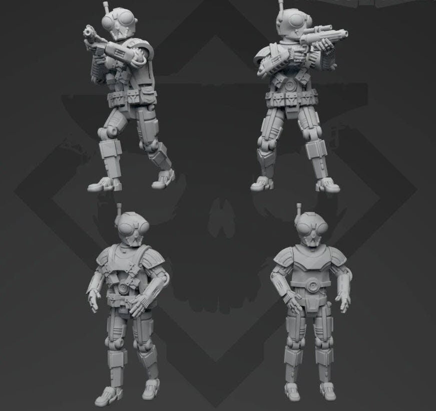 Bug Hunter Droid Miniature - SW Legion Compatible (38-40mm tall) Resin 3D Print - Skullforge Studios - Gootzy Gaming