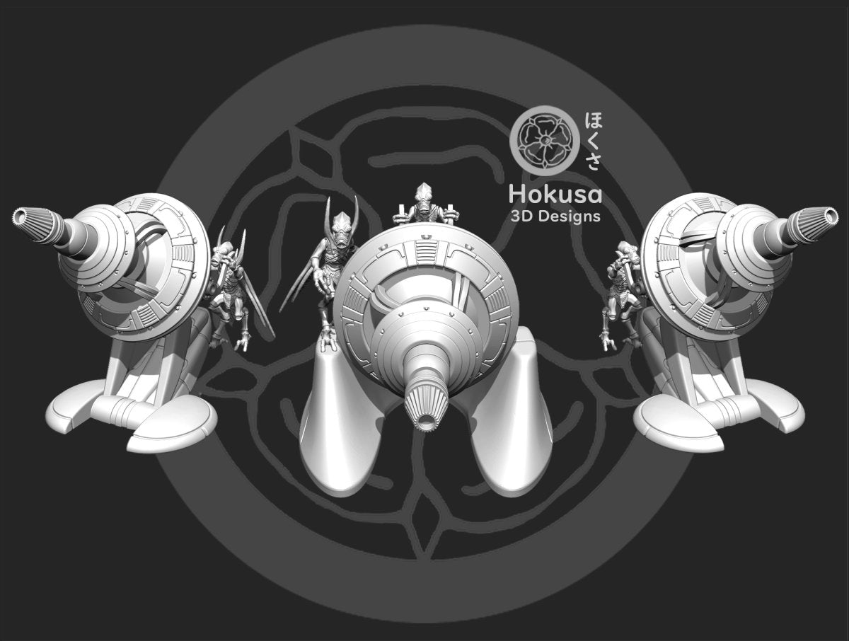 Bug Sonic Cannon Encampment - Minis and Terrain Bundle - SW Legion Compatible Resin 3D Print - Hokusa Designs - Gootzy Gaming