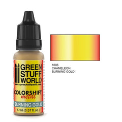 Burning Gold - Gold Colorshift Metallic Paint - Green Stuff World - 17 mL Dropper Bottle - Gootzy Gaming