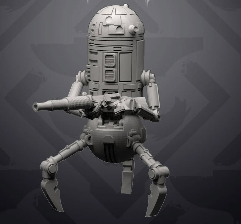 Canned Heat Drone Miniature - SW Legion Compatible (38 - 40mm tall) Resin 3D Print - Skullforge Studios - Gootzy Gaming