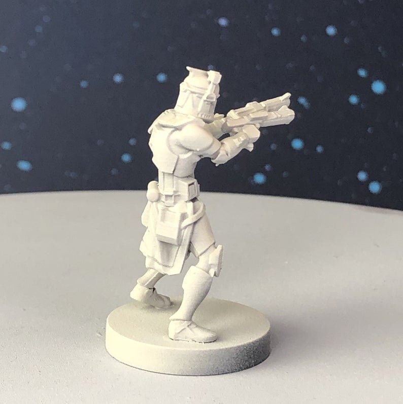Captain Fordo Miniature - SW Legion Compatible (38-40mm tall) Multi-Piece Resin 3D Print - Dark Fire Designs - Gootzy Gaming
