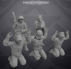 Captured Combatants Set 1 - 5 Miniature All In Bundle - SW Legion Compatible (38 - 40mm tall) Resin 3D Print - Skullforge Studios - Gootzy Gaming