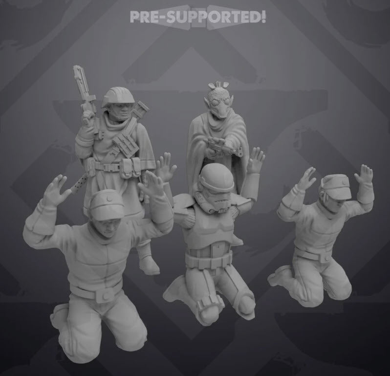 Captured Combatants Set 1 - Single Miniature - SW Legion Compatible (38 - 40mm tall) Resin 3D Print - Skullforge Studios - Gootzy Gaming