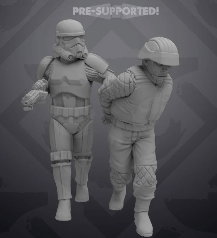 Captured Combatants Set 2 - 5 Miniature All In Bundle - SW Legion Compatible (38 - 40mm tall) Resin 3D Print - Skullforge Studios - Gootzy Gaming