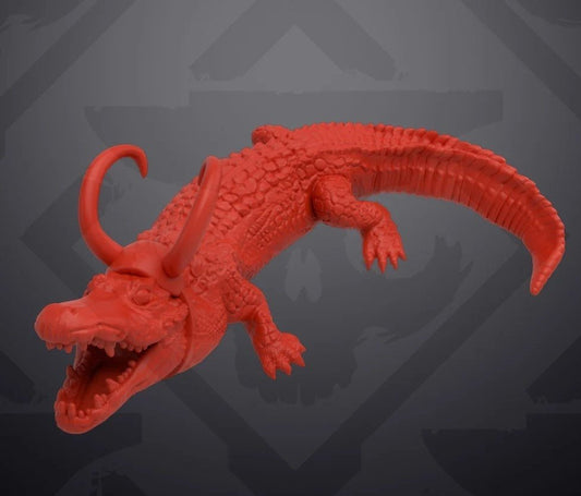 Chaos Gator Superhero Miniature - MCP/Crisis Protocol Compatible Resin 3D Print - Skullforge Studios - Gootzy Gaming
