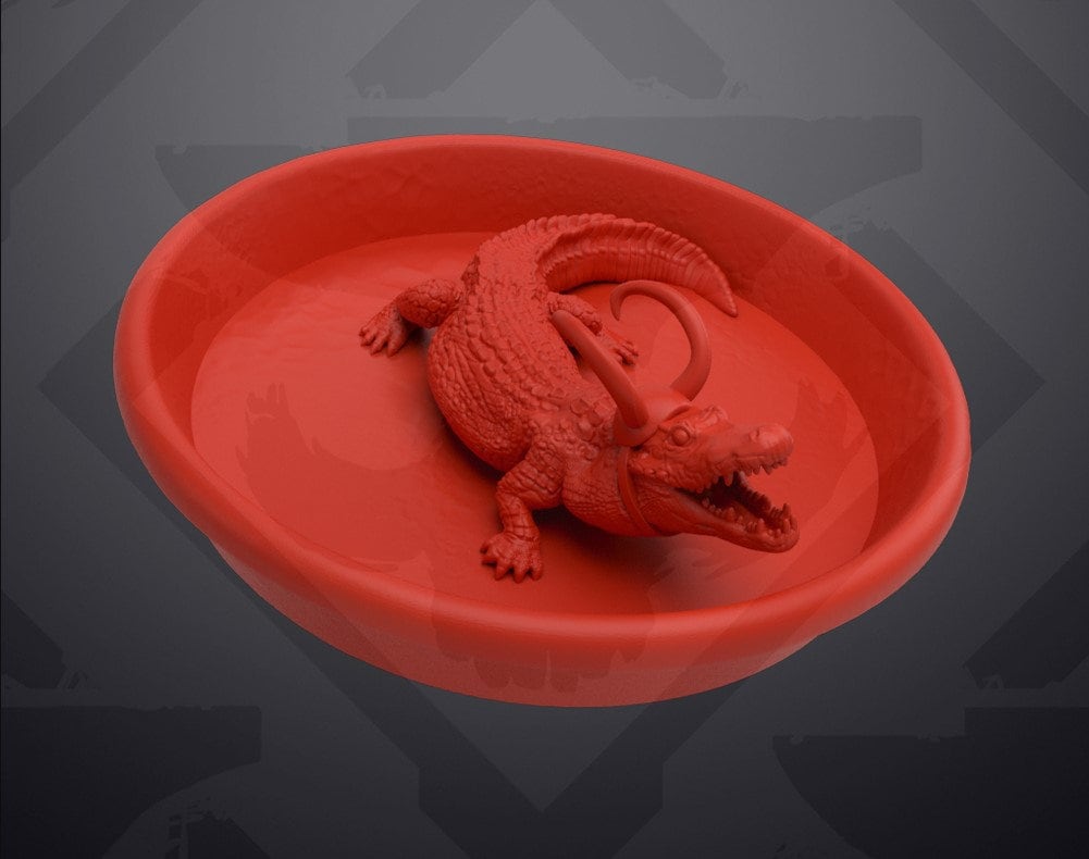 Chaos Gator Superhero Miniature - MCP/Crisis Protocol Compatible Resin 3D Print - Skullforge Studios - Gootzy Gaming