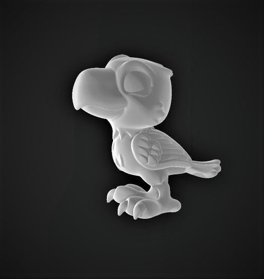 Chibi Eagle Companion - Small Single Roleplaying Miniature for D&D or Pathfinder - 32mm Scale Detailed Resin 3D Print - Gootzy Gaming