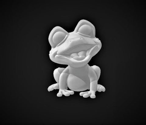 Chibi Frog Companion - Small Single Roleplaying Miniature for D&D or Pathfinder - 32mm Scale Detailed Resin 3D Print - Gootzy Gaming