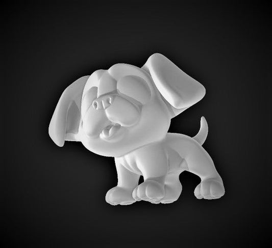 Chibi Mutt Companion - Small Single Roleplaying Miniature for D&D or Pathfinder - 32mm Scale Detailed Resin 3D Print - Gootzy Gaming