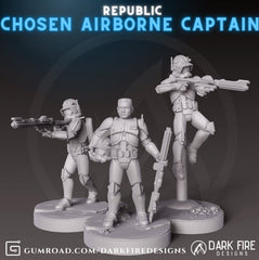 Chosen Airborne Captain - SW Legion Compatible (38 - 40mm tall) Resin 3D Print - Dark Fire Designs - Gootzy Gaming