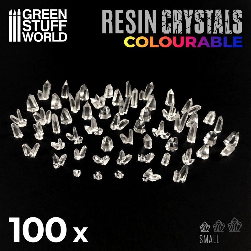 Clear Resin Crystals - Small Size - Green Stuff World - 100 Crystal Bits - Gootzy Gaming