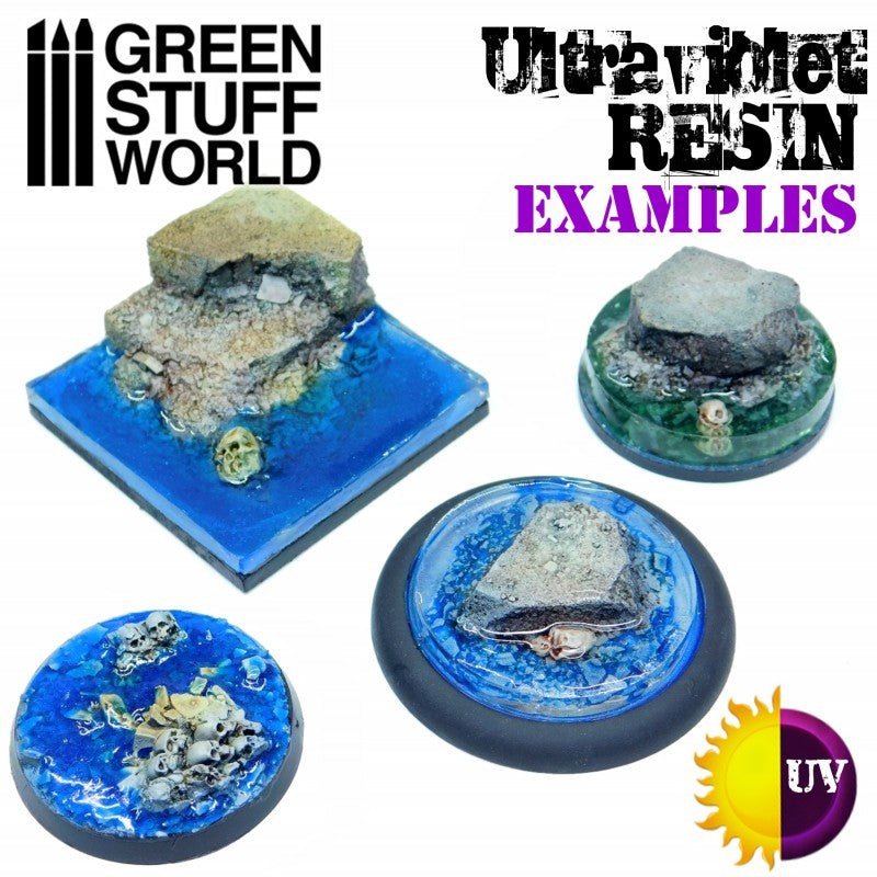Clear Resin for Water or Other Effects - UV Curing Transparent Resin - Green Stuff World - 100 mL Bottle - Gootzy Gaming