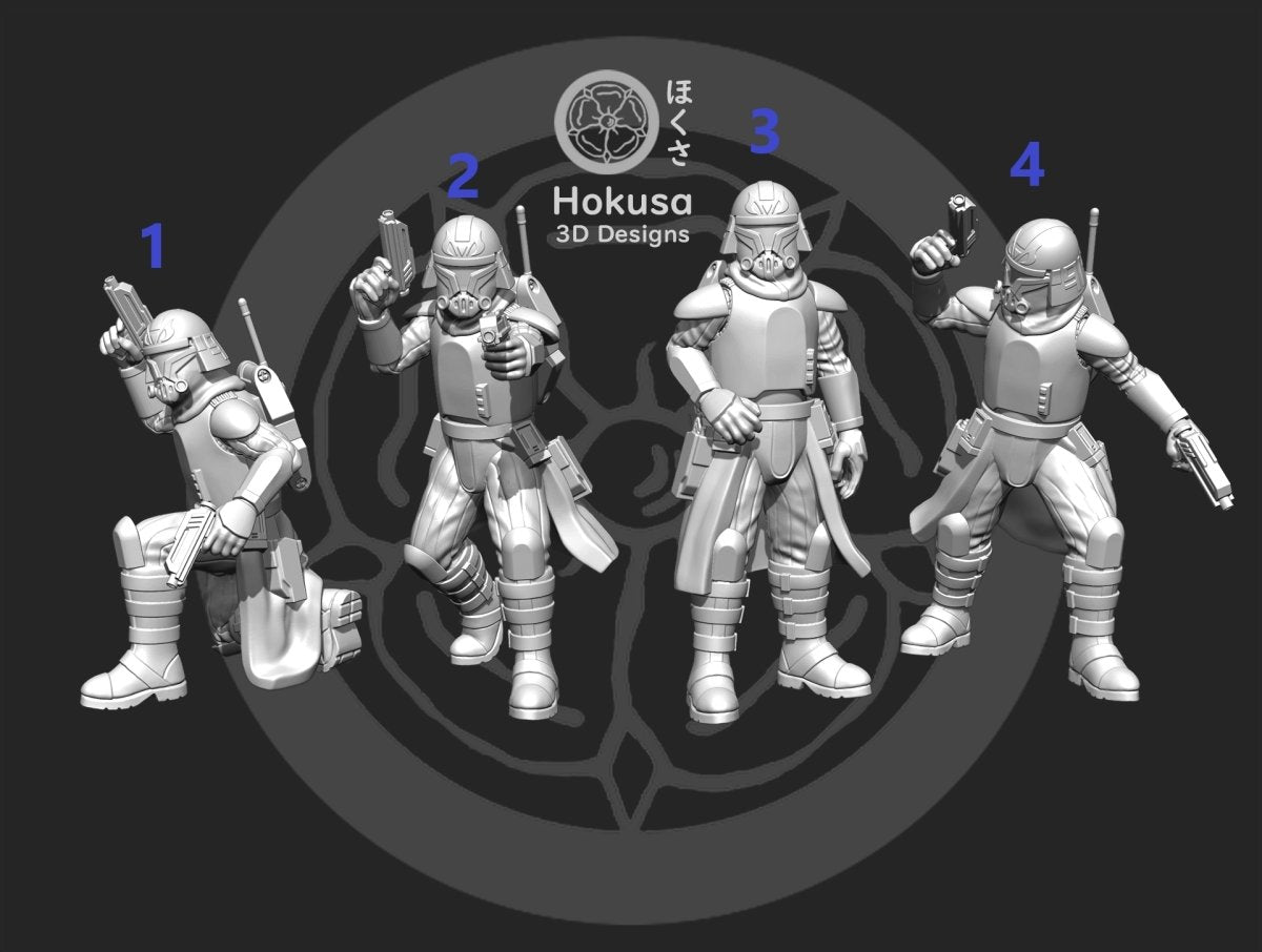 Clone Captain Winter - Single Miniature - SW Legion Compatible (38-40mm tall) Resin Multi-Piece 3D Print - Hokusa Designs - Gootzy Gaming