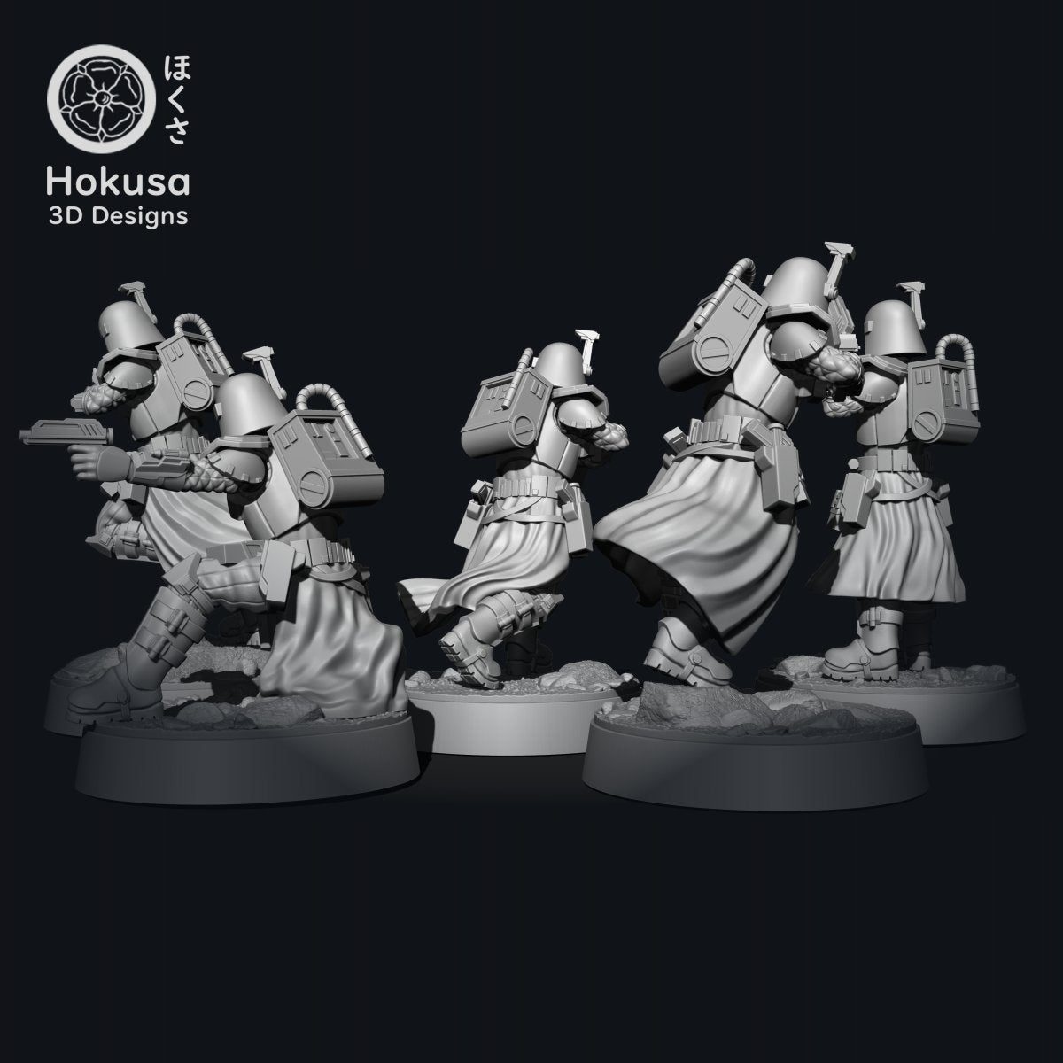 Clone Desert Spec Ops Squad - 5 Mini Bundle - SW Legion Compatible (38-40mm tall) Resin Multi-Piece 3D Print - Hokusa Designs - Gootzy Gaming