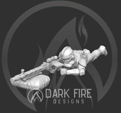 Clone Sniper Trooper Miniature - SW Legion Compatible (38 - 40mm tall) Multi - Piece Resin 3D Print - Dark Fire Designs - Gootzy Gaming