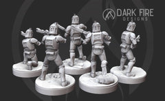 Clone Trooper DC Rifle Squad - 5 Mini Bundle - SW Legion Compatible (38 - 40mm tall) Multi - Piece Resin 3D Print - Dark Fire Designs - Gootzy Gaming