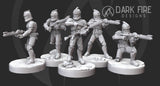 Clone Trooper DC Rifle Squad - 5 Mini Bundle - SW Legion Compatible (38-40mm tall) Multi-Piece Resin 3D Print - Dark Fire Designs - Gootzy Gaming