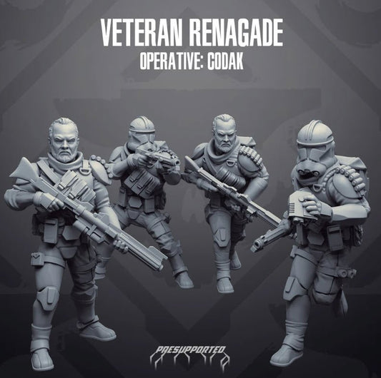Clone Veteran Operative Codak - SW Legion Compatible Miniature (38 - 40mm tall) High Quality 8k Resin 3D Print - Skullforge Studios - Gootzy Gaming