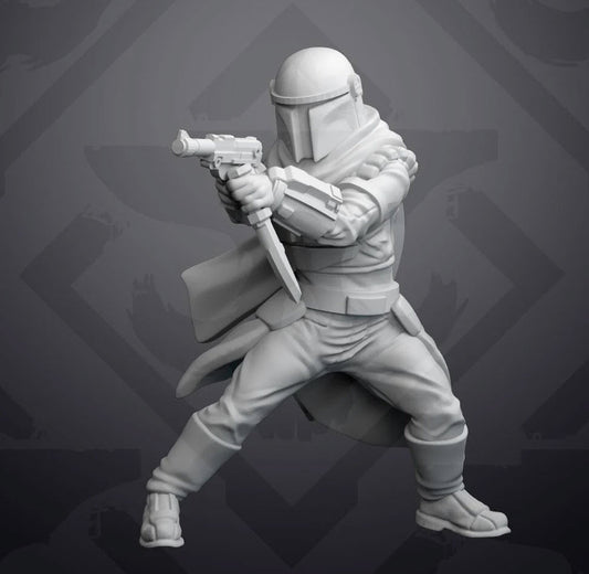 Close Combat Mando Acolyte Miniature - SW Legion Compatible (38 - 40mm tall) Resin 3D Print - Skullforge Studios - Gootzy Gaming