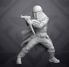 Close Combat Mando Acolyte Miniature - SW Legion Compatible (38 - 40mm tall) Resin 3D Print - Skullforge Studios - Gootzy Gaming