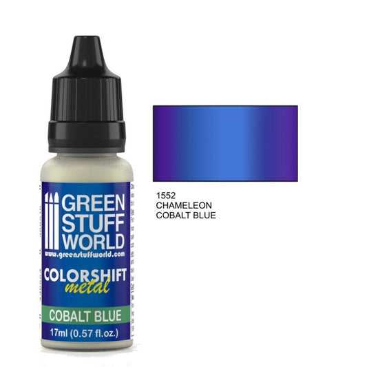 Cobalt Blue - Blue Colorshift Metallic Paint - Green Stuff World - 17 mL Dropper Bottle - Gootzy Gaming