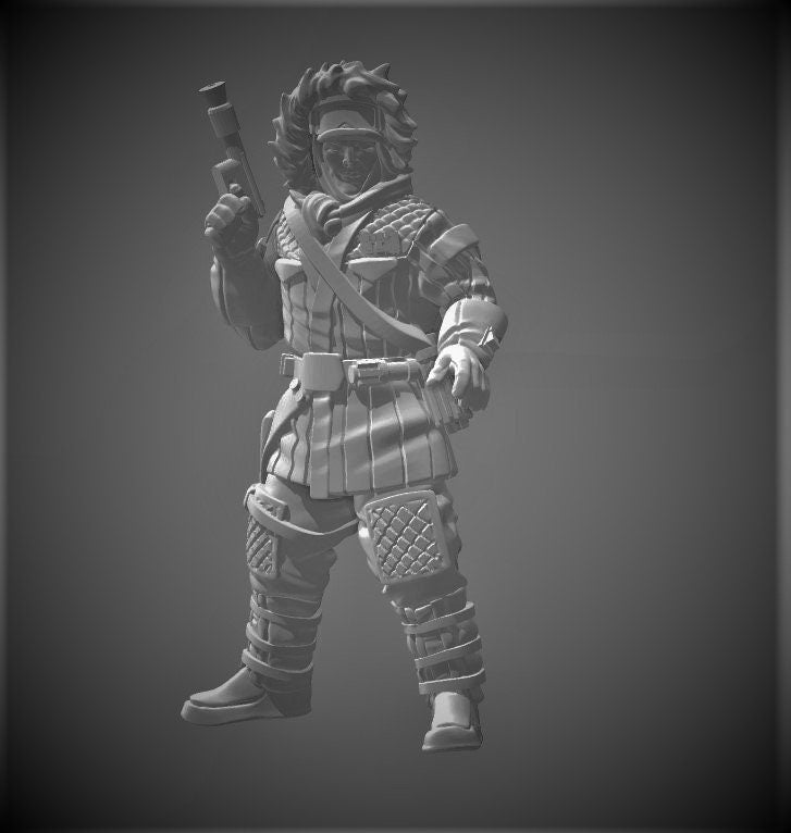 Cold Scruffy Scoundrel Miniature - SW Legion Compatible (38 - 40mm tall) Resin 3D Print - Skullforge Studios - Gootzy Gaming