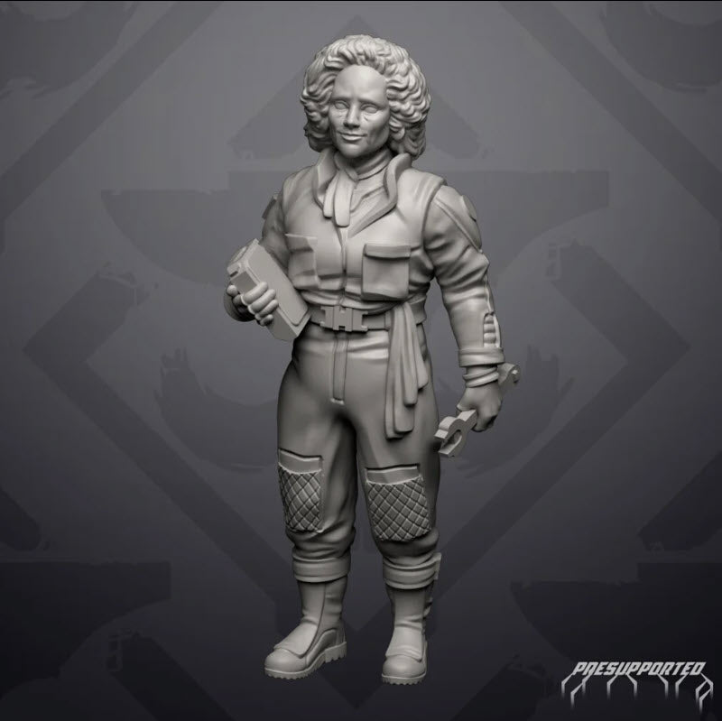 Comedy Mechanic Miniature - SW Legion Compatible (38 - 40mm tall) Resin 3D Print - Skullforge Studios - Gootzy Gaming