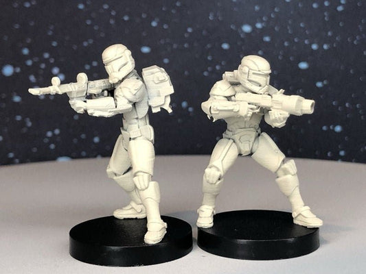 Commando Heavy Troopers - Single or Bundle - SW Legion Compatible (38 - 40mm tall) Multi - Piece Resin 3D Print - Dark Fire Designs - Gootzy Gaming
