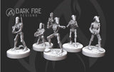 Confederate Basic #1 Droids V2 - 5 miniature bundle - SW Legion Compatible (38-40mm tall) Multi-Piece Resin 3D Print - Dark Fire Designs - Gootzy Gaming