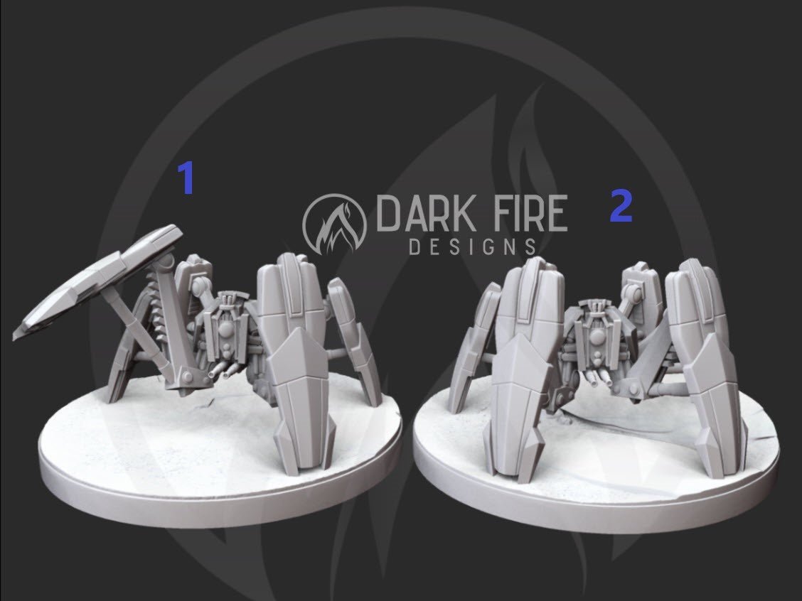 Confederate Crustacean Droid Miniature - SW Legion Compatible (38 - 40mm tall) Resin 3D Print - Dark Fire Designs - Gootzy Gaming