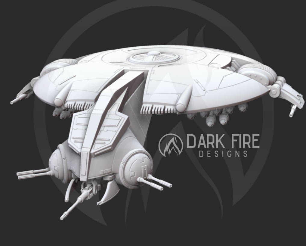 Confederate Droid Gunship - Large Resin Printed Model Kit - SW Legion Compatible Resin 3D Print - Dark Fire Designs - Gootzy Gaming