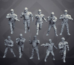 Corpo Security Guards - SW Legion Compatible Miniature (38 - 40mm tall) High Quality 8k Resin 3D Print - Skullforge Studios - Gootzy Gaming