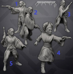 Council Queen and Handmaidens - Single Miniature - SW Legion Compatible (38 - 40mm tall) Resin 3D Print - Skullforge Studios - Gootzy Gaming