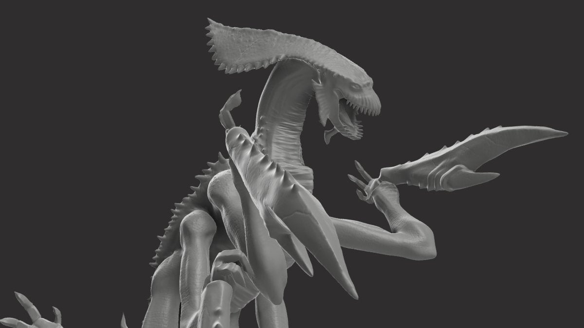 Crab Lizard #1 - Large Miniature - SW Legion Compatible Resin 3D Print - Hokusa Designs - Gootzy Gaming
