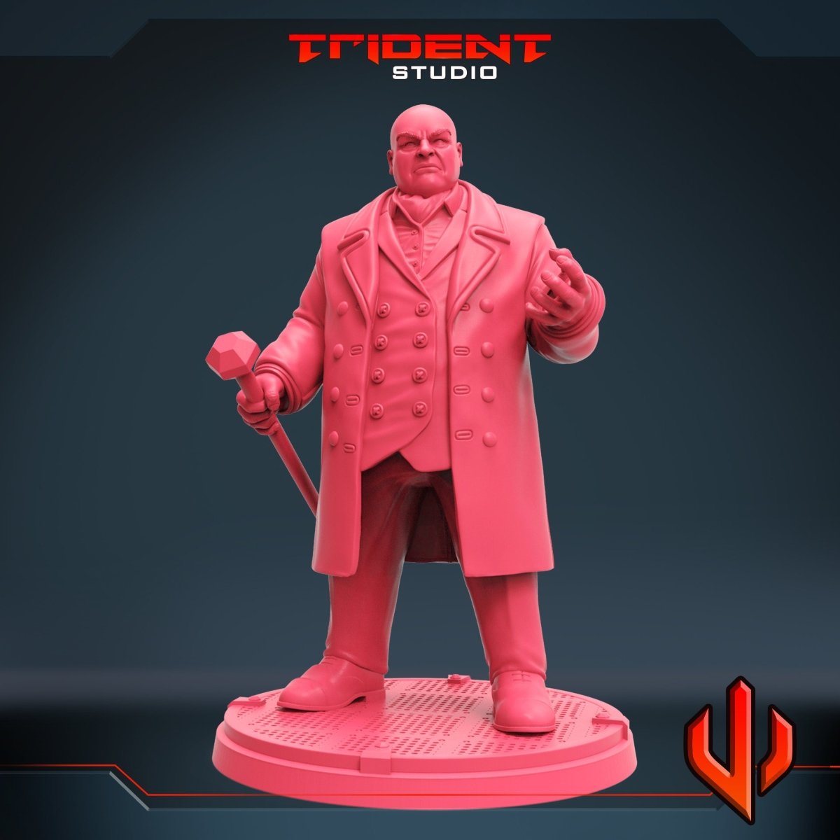Crime King (Version A) Superhero Resin Miniature - MCP/Crisis Protocol Compatible (40mm tall) Resin 3D Print - Trident Studios - Gootzy Gaming