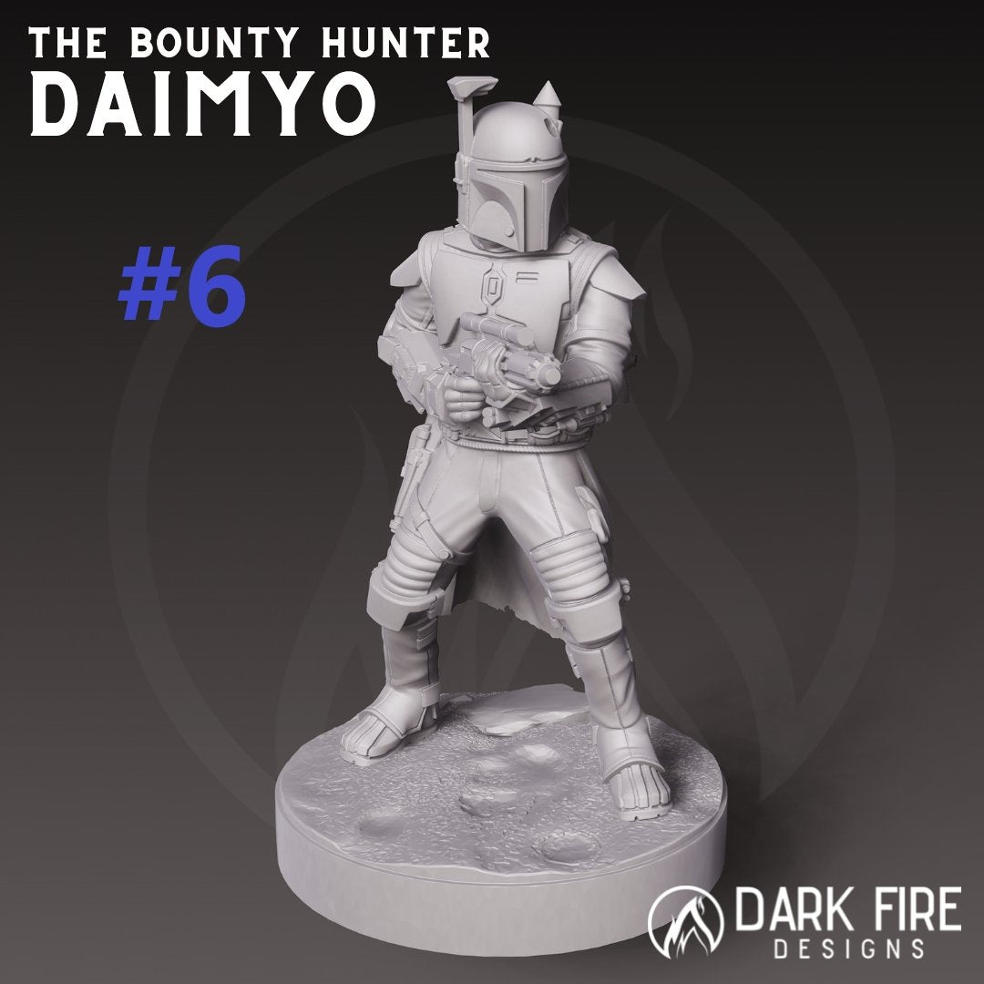 Crime Lord Mando Miniature - SW Legion Compatible (38 - 40mm tall) Resin 3D Print - Dark Fire Designs - Gootzy Gaming