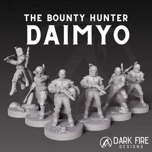 Crime Lord Mando Miniature - SW Legion Compatible (38 - 40mm tall) Resin 3D Print - Dark Fire Designs - Gootzy Gaming