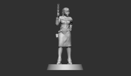 Crime Queen (Skirt Version) Mininature - SW Legion Compatible (38 - 40mm tall) Resin 3D Print - Gootzy Gaming - Gootzy Gaming