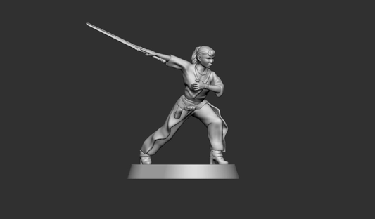 Crime Queen (Sword Version) Mininature - SW Legion Compatible (38 - 40mm tall) Resin 3D Print - Gootzy Gaming - Gootzy Gaming