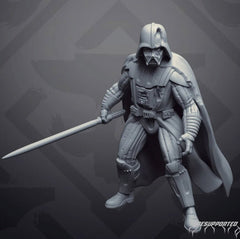 Damaged Helmeted Dark Lord - SW Legion Compatible (38 - 40mm tall) Resin 3D Print - Skullforge Studios - Gootzy Gaming