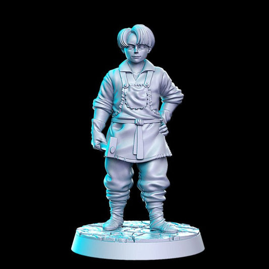 Danny Boy, Smith's Young Apprentice NPC - Single Roleplaying Miniature for D&D or Pathfinder - 32mm Scale Resin 3D Print - RN EStudios - Gootzy Gaming