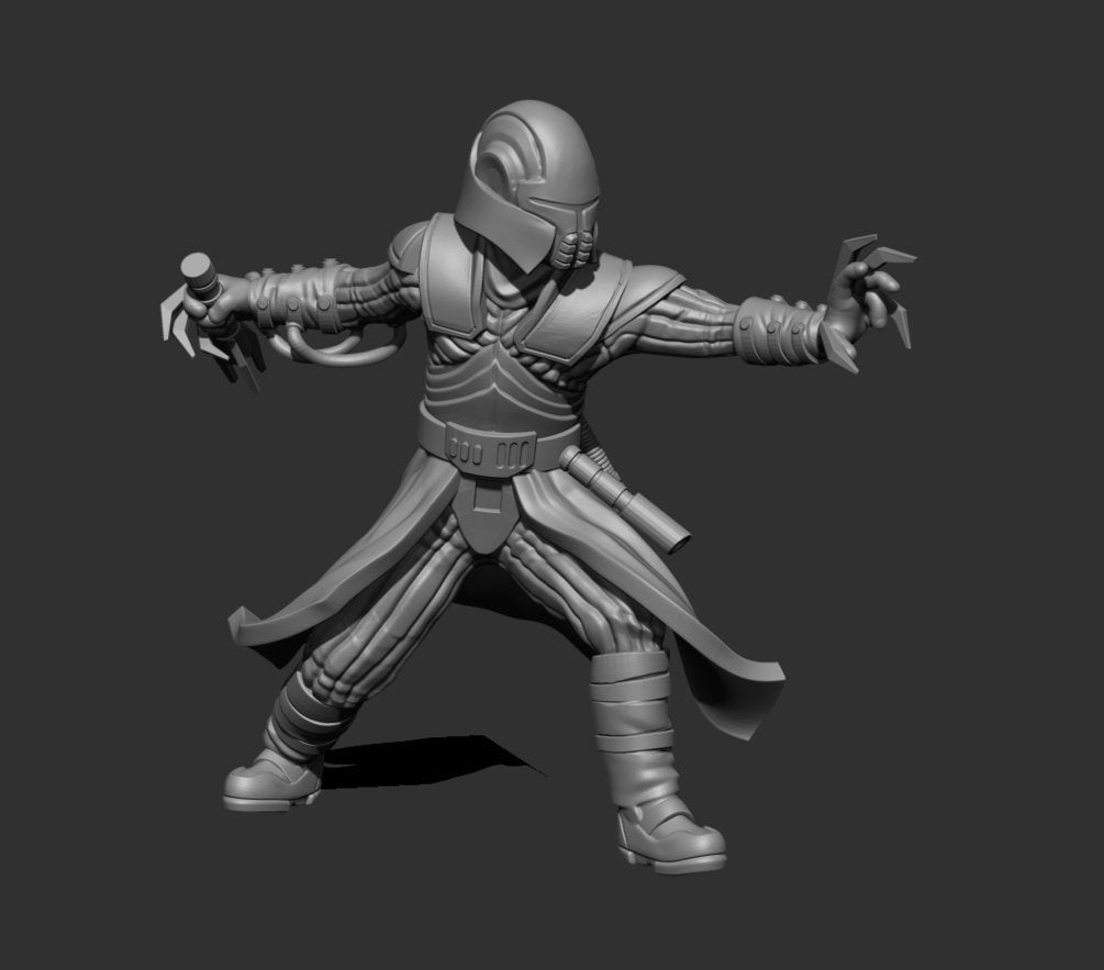Dark Avenging Acolyte Miniature - SW Legion Compatible (38-40mm tall) Resin 3D Print - Skullforge Studios - Gootzy Gaming