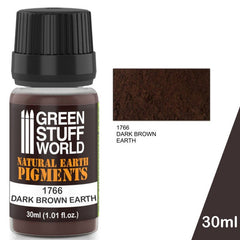 Dark Brown Earth - Earth Pigment Powder - Green Stuff World - 30 mL bottle - Gootzy Gaming