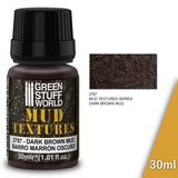Dark Brown Mud - Ground Texture Paste - Green Stuff World - 30 mL bottle - Gootzy Gaming