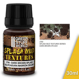 Dark Brown Splash Mud - Ground Texture Paste - Green Stuff World - 30 mL bottle - Gootzy Gaming