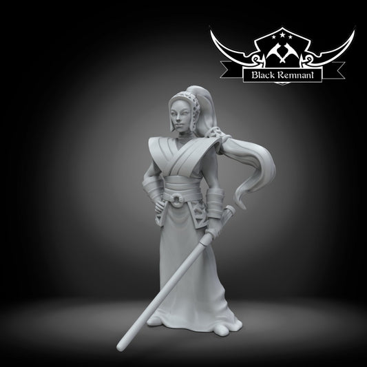 Dark Lady Malincha - SW Legion Compatible Miniature (38-40mm tall) High Quality 8k Resin 3D Print - Black Remnant - Gootzy Gaming