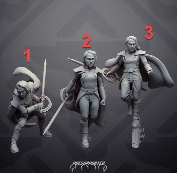 Dark Warlock Huntress 2 (Unmasked Ver.) - SW Legion Compatible Miniature (38-40mm tall) High Quality 8k Resin 3D Print - Skullforge Studios - Gootzy Gaming