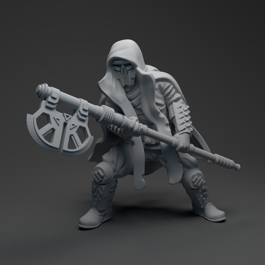 Dark Warrior Axe Knight Miniature - SW Legion Compatible (38-40mm tall) Resin 3D Print - Skullforge Studios - Gootzy Gaming