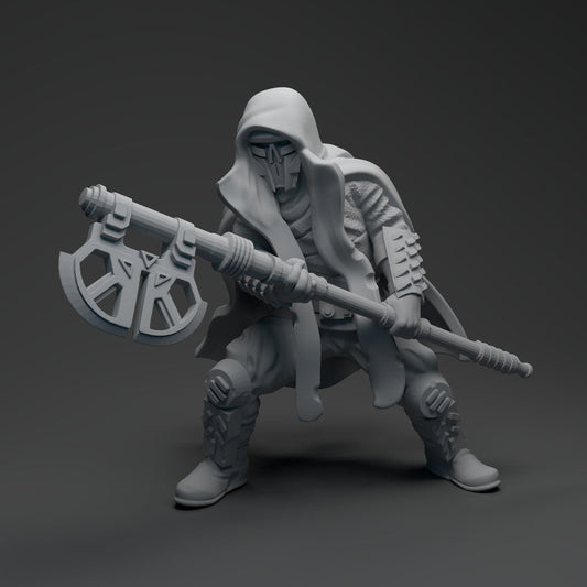 Dark Warrior Axe Knight Miniature - SW Legion Compatible (38 - 40mm tall) Resin 3D Print - Skullforge Studios - Gootzy Gaming