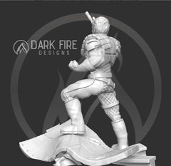 Dashing Smuggler Miniature - SW Legion Compatible (38-40mm tall) Multi-Piece Resin 3D Print - Dark Fire Designs - Gootzy Gaming